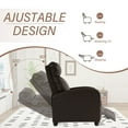thumbnail image 4 of CL.HPAHKL Small Recliner Chairs, Living Room Recliner Chair with Thick Seat Cushion Modern Home Theater Recliner with Lumbar Support Backrest Single Sofa Chairs for Living Room Bedroom, Brown, 4 of 7