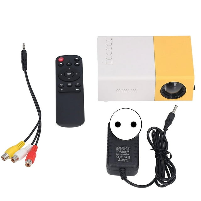 Mini projector Portable Mini 24 to 60 inch 1920x1080 resolution large screen projector for home theater and outdoor movie 110‑240V EU plug