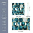 thumbnail image 2 of Yayeee Toggle Light Switch Wall Plate 3-Gang 6.37"x4.48" Decorative Outlet Cover, Light Blue Geometric Pattern, 2 of 7
