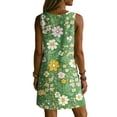 thumbnail image 6 of WAGUTH Women's Floral Print Mini Dresses Sleeveless V-Neck Shift Dress Boho Casual Summer Everyday & Beach Sundress with Side Pockets, 6 of 6