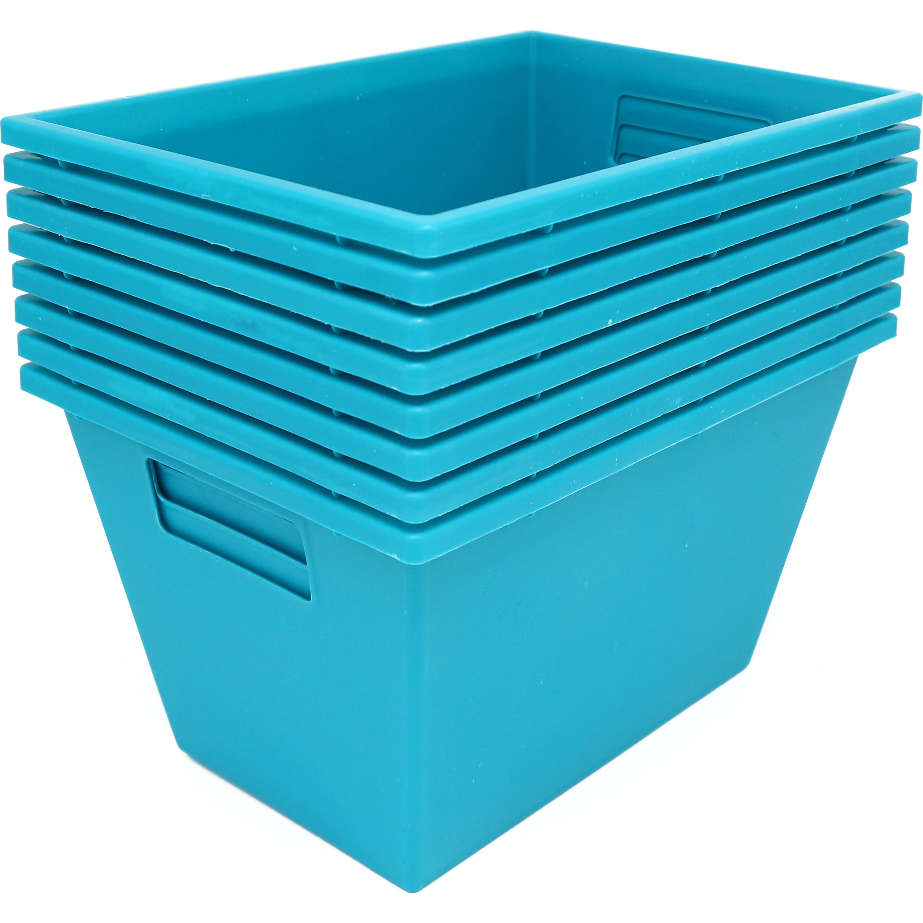 Mainstays Small Handle Bins, 8 Pack (Multiple colors)