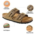 thumbnail image 5 of AEROTHOTIC Women's Sandals Arch Support Memory Foam Cork Footbed Slides, Double Straps Adjustable Buckle, 5 of 6
