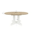 thumbnail image 6 of Farmhouse Dining Table for Kitchen 59x43 Inch Expandable Oval Table Top with Removable Leaf Trestle X Shaped Base, Oval Dining Table for 4-6 People, White, 6 of 7