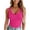 Hot Pink, variant on Women's Trendy V-Neck Seamless Basic Tank Top Soft Stretchy Slim Fit Cami for Layering & Casual Wear