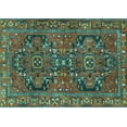 thumbnail image 1 of Ahgly Company Indoor Rectangle Persian Turquoise Blue Traditional Area Rugs, 5' x 8', 1 of 4