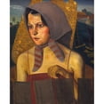 thumbnail image 3 of Boris Grigoriev 20x24 Black Modern Framed Museum Art Print Titled - Russian Peasant Girl (1924), 3 of 5
