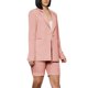 thumbnail image 1 of Chaquetas de traje de oficina Conjunto de pantalones cortos casuales de moda de manga larga de estilo simple de color sólido para mujer,blazer moda（Rosa， S), 1 of 3