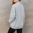 thumbnail image 4 of Boys And Girls Quarter Zip Stand Collar Sweatshirt,Kids Autumn Winter Casual Windproof Warm Long Sleeve Sweatshirts, 4 of 5