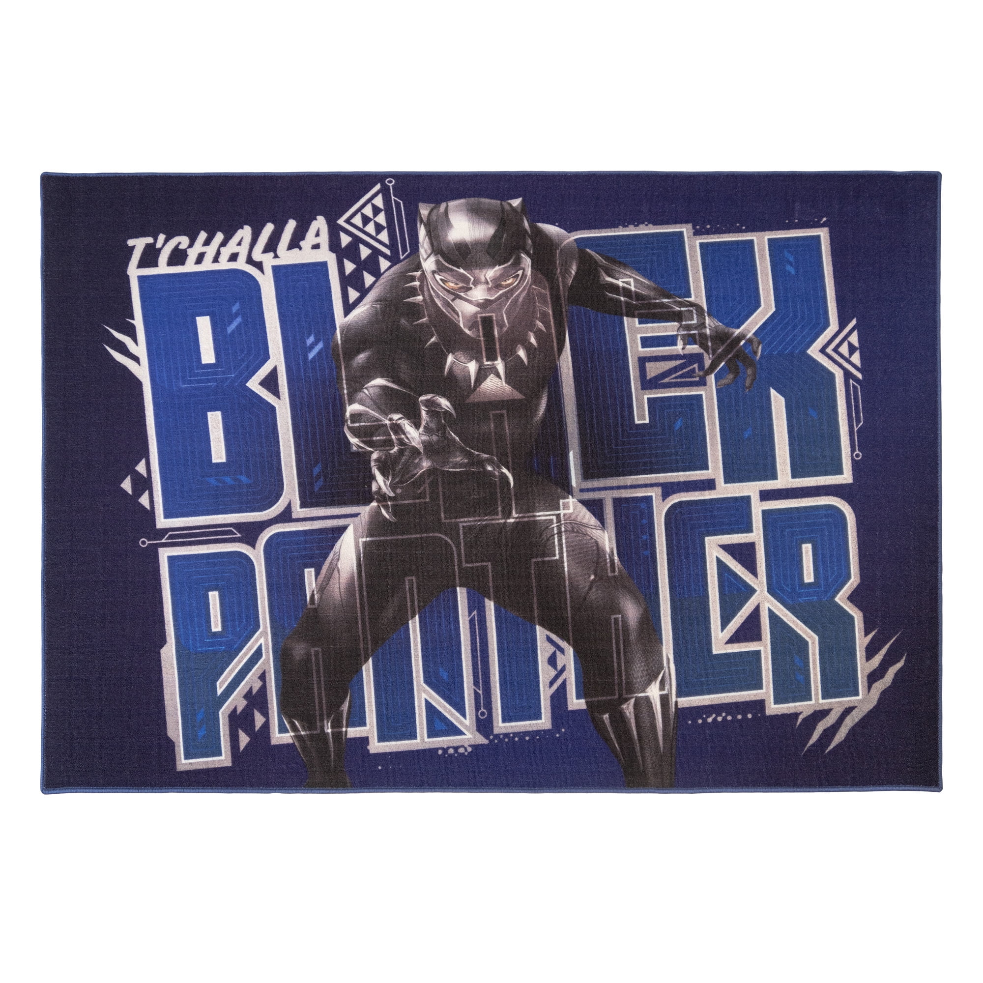Marvel Black Panther Printed Polyester Rug, 4'6"x6'6"