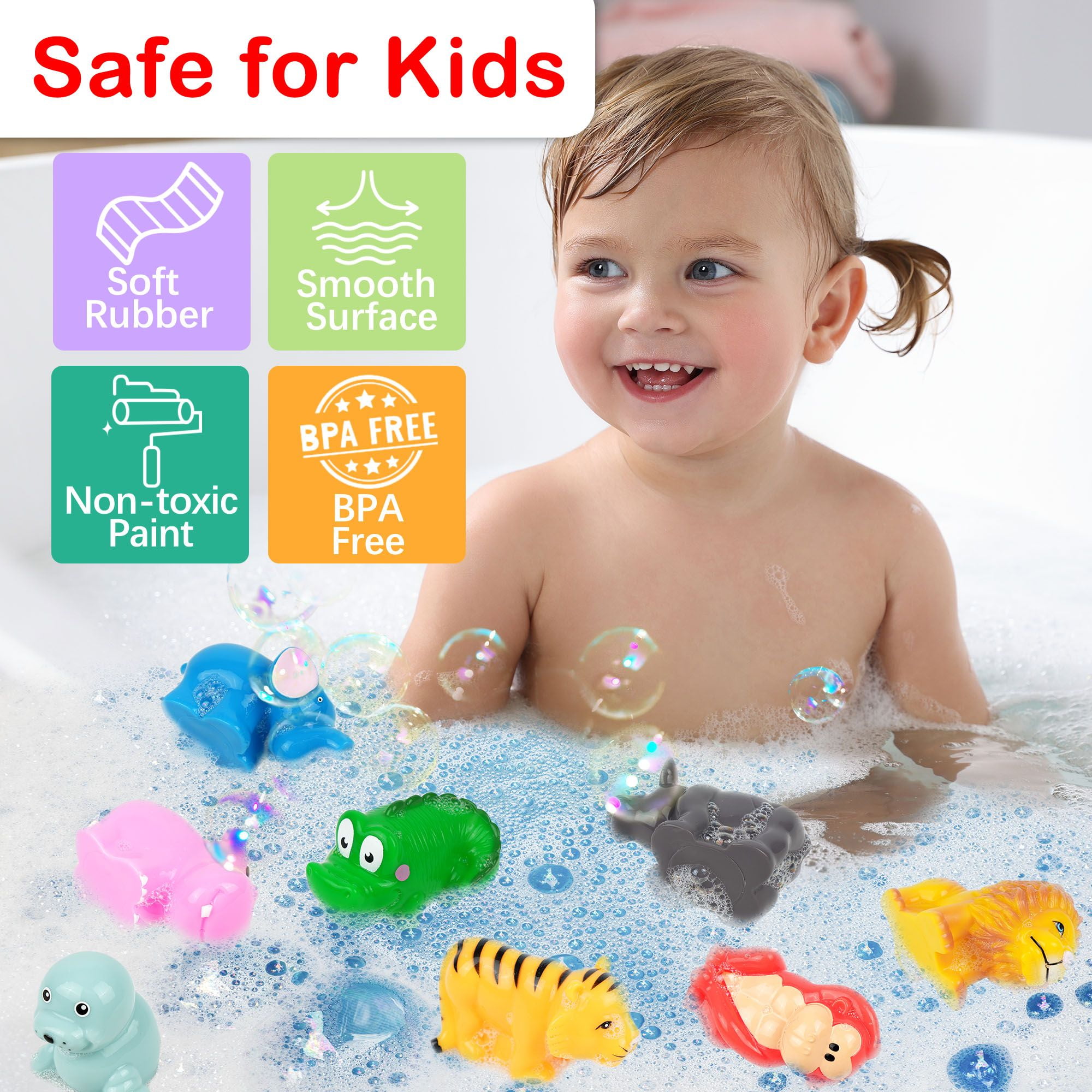  LotFancy Bath Toys for Toddlers 1-3, Mold Free Bathtub Toys for  Infants 6-12 Months, 8PCS No Holes Ocean Sea Animal Bath Toys for Kids Ages  4-8 : Toys & Games