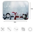 thumbnail image 3 of FREEAMG Snow Winter Happy Snowman 16 x 18 Inches Absorbent Dish Drying Mat Microfiber Kitchen Countertop Table Protector Multi-Purpose Counter Rack Sink Drainer Pad, 3 of 6