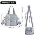 thumbnail image 4 of Gustave Small Tote Crossbody Bags for Women Nylon Multi-Pocket Shoulder Handbag Top Handle Satchels Purse Lightweight Messenger Bags with Zipper for Travel Work, Gray, 4 of 9