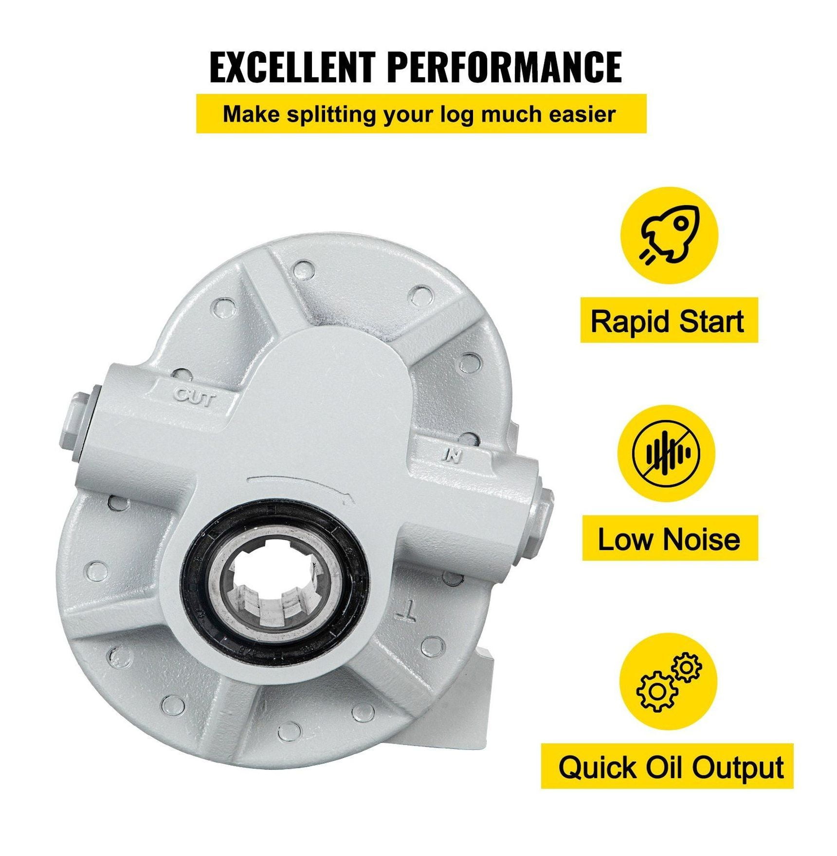 Hydraulic Pump 21.2 GPM 540 RPM Log Splitter 2250 PSI with SAE Ports for Tractor Tailgate Lift