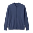 thumbnail image 6 of ZunFeo Stand Collar Zip Up Corduroy Jacket for Women - Lightweight, Relaxed Fit, Navy,Size L, 6 of 6