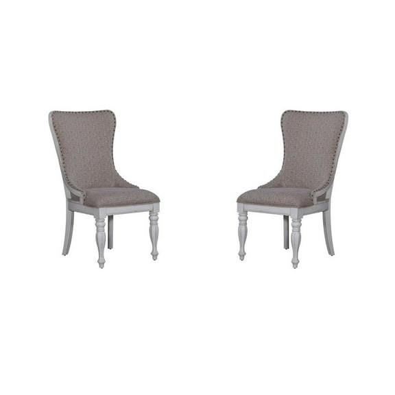 Liberty Furniture Magnolia Manor 42" Wood Side Chairs in White (Set of 2)