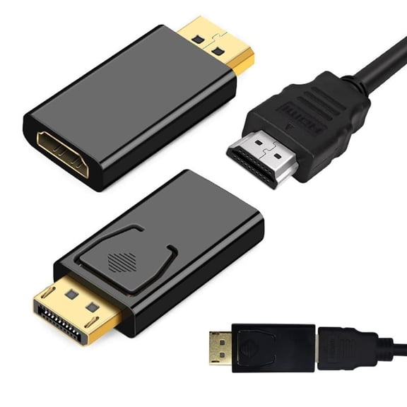 1080p DisplayPort to HD Adapter, DP to HD 1080p@60Hz FHD Converter Uni-Directional Display Port Passive Adapter Compatible with PC, Laptop, Monitor, TV, Projector [Pack of 1]