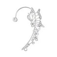 thumbnail image 4 of Zircon Butterfly Ear Cuff Clip Earrings Non Piercing Wrap Jewelry S8E5, 4 of 8