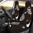 thumbnail image 3 of Horror Skeleton Spider Bat Car Front Seat Covers Protectors , Ghost Cobweb Automotive Seat Covers for Cars Trucks Suv, 3 of 8