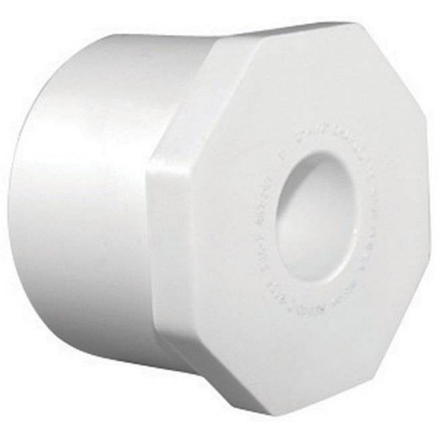 Schedule 40 Pipe Reducer Bushing, Spigot x FPT, White, 1-1/4 x 3/4 In. - PVC 02108 0950HA