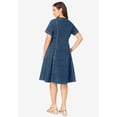thumbnail image 2 of Jessica London Women's Plus Size Button Front Denim Dress, 2 of 5