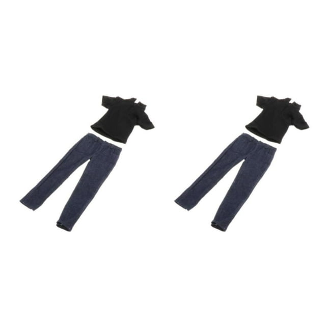 stanreset Sleek Coat Pants Shirt Set for 12 Male Figure Body Figure s Look Short T suit 2Set