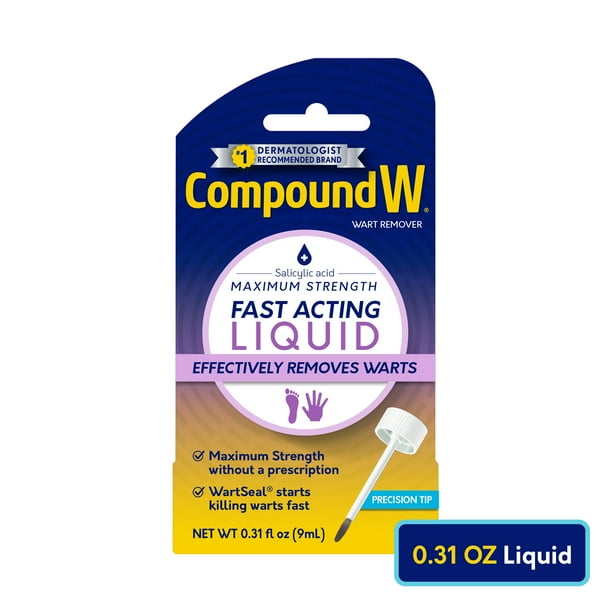 Compound W Maximum Strength Fast Acting Liquid Wart Remover, 0.31 fl oz