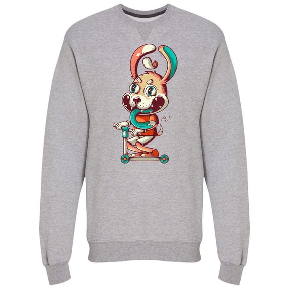 Funny Dog On A Kick Scooter Sweatshirt Men -Image by Shutterstock, Male Small