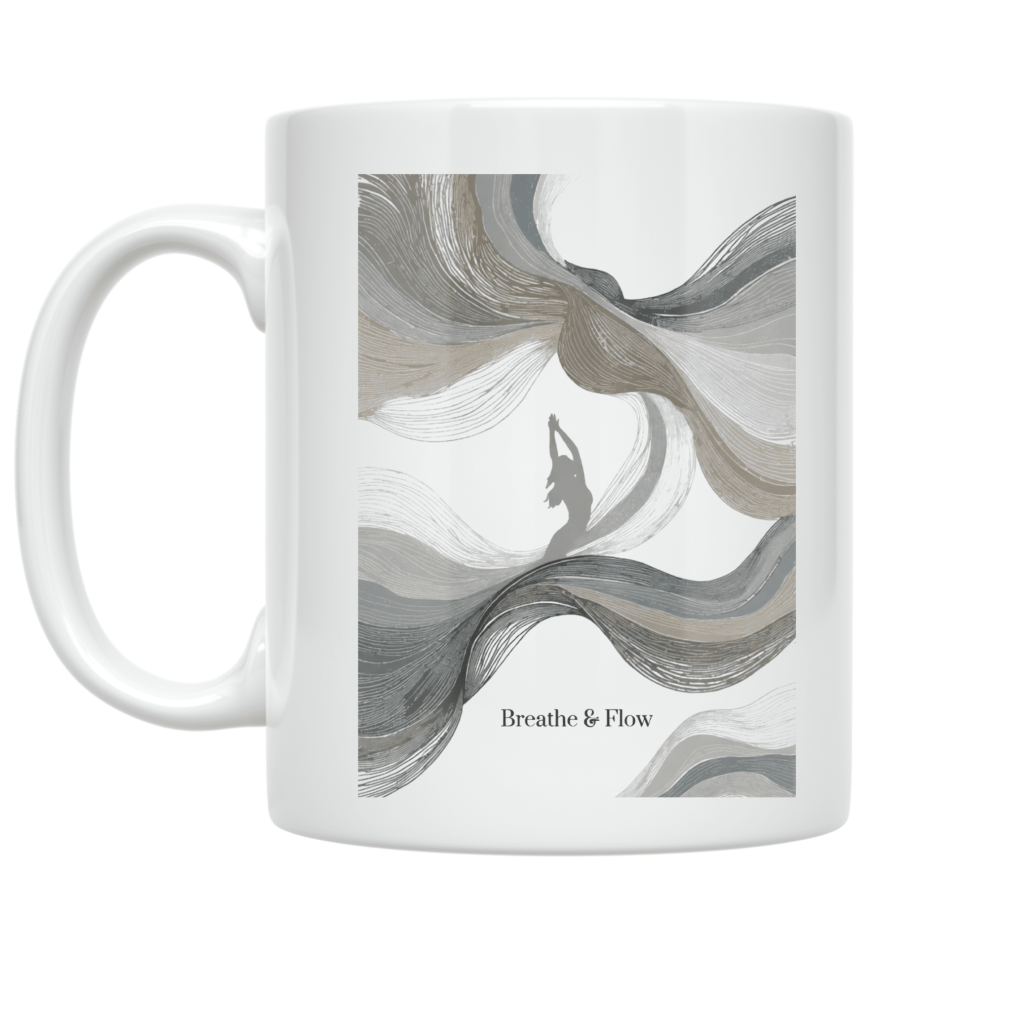 Mindful Movement Art - Wellness Enthusiast - 11 oz Ceramic Coffee Mug