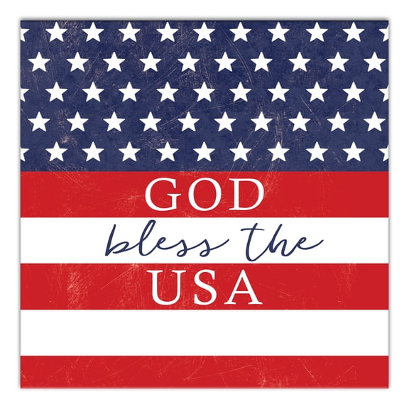 Creative Products God Bless the USA 16x16 Canvas Wall Art