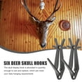 thumbnail image 5 of Koolleo 6pcs Household Wall-mounted Skull Hanger Wildlife Skull Display Hook Decorative Deer Skull Rack, 5 of 6