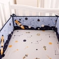 thumbnail image 1 of Protector de Baranda para Niños Pequeños Forro de Cuna Parachoques de Cama de Cuatro Lados Lindo Estampado Suave y Transpirable Parachoques de Cuna Almohadillas Parachoques de ANGGREK Otros, 1 of 8