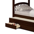 thumbnail image 3 of Ali Modern Wood Twin Bunk Bed with Twin Trundle, 3 Drawers, Slats, Brown- Saltoro Sherpi, 3 of 5