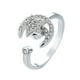 thumbnail image 1 of Anillos para mujer, regalos para mujer, estilo europeo y moderno, dorado, con diamantes, giratorios, diseño de personalidad, anillo para llevar en la mano., 1 of 3