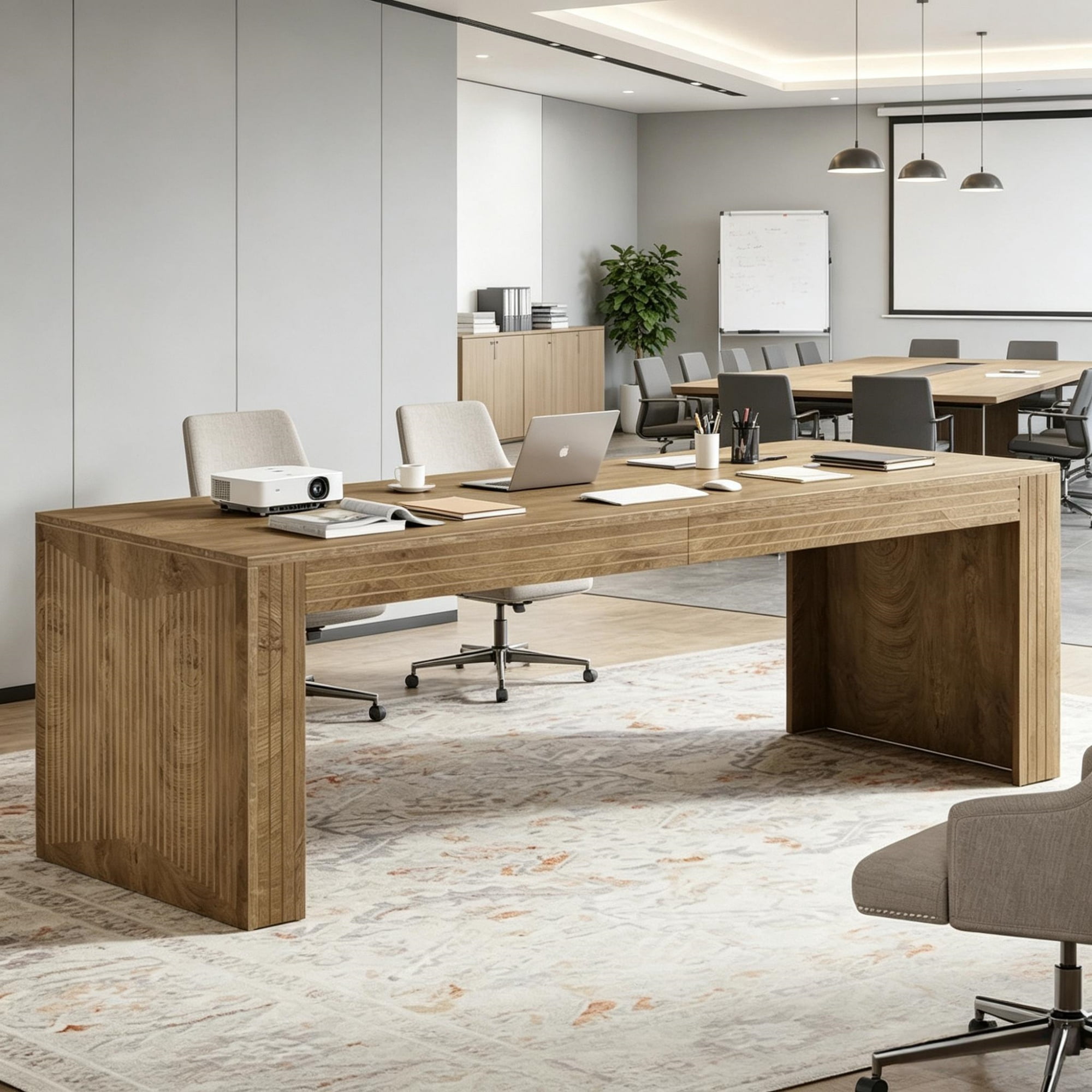 79" Double Computer Desk Two Person Design