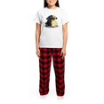 thumbnail image 4 of CafePress - Black Fawn Pug Women's Dark Pajamas - Women's Short Sleeve Print T-Shirt and Pants Light Cotton Pajama Set, 4 of 7