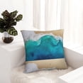 thumbnail image 6 of Honeii Beach Print Throw Pillow, Square Decorative Pillow Forms Soft Fluffy Plump Pillow Decorative Pillow Inserts,Couch Pillows-26"x26", 6 of 7
