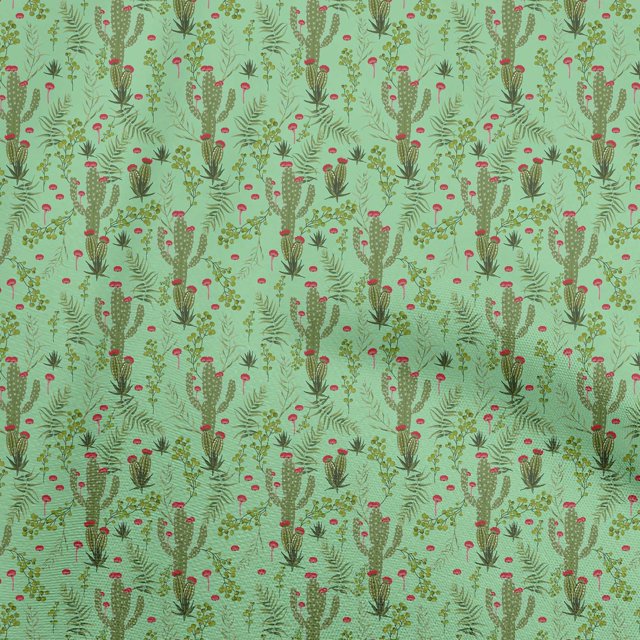 oneOone Silk Tabby Sea Green Fabric Tropical Craft Projects Decor Fabric Printed By The Yard 42 Inch Wide