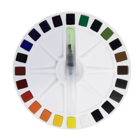 Watercolor Half-Pan Set with Water Brush by Artist's Loft