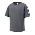 thumbnail image 5 of LIBRCLO Sweatsuits for Men Set 2 Piece No Hood Tracksuits Crew Neck Summer T Shirt & Shorts Set Sports Outfits Sets with Pockets Gray XXXXL, 5 of 6