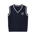 thumbnail image 3 of Bovxnpu Kids Toddler Fall Outfits Winter Clothes, Girls Sweater Vest Toddler Boy Girl Sleeveless V-Neck Solid Knit Vest Fall Winter Clothes, 3 of 7