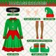 thumbnail image 2 of Disfraz de elfo verde para fiesta familiar de Navidad, disfraz de Papá Noel, vestido de terciopelo, sombrero, cinturón, pantimedias, orejas, traje de Año Nuevo 2025, 2 of 5