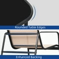 thumbnail image 6 of Uforic 4 Pieces Outdoor Furniture Set Patio Textilene Steel Conversation Set, Rocking Bistro Set with Loveseat Glass Table - Brown, 6 of 7