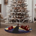 thumbnail image 5 of Salouo Cat Under Starry Skies Christmas Tree Skirt 30" Farmhouse Christmas Decorations Snowman Xmas Tree Skirt Tree Mat for Holiday Party Decor, 5 of 8
