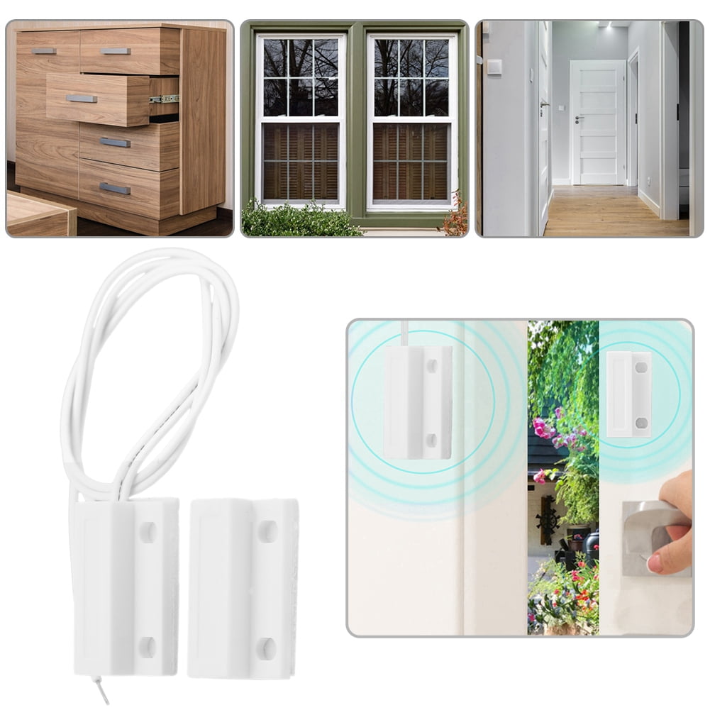 Fyydes Window Contact,NC NO Type Wired Door Window Magnetic Security Alarm Contact Sensor Detector Reed Switch, Sensor Contact
