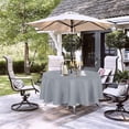 thumbnail image 2 of Round Outdoor Tablecloth with Umbrella Hole and Zipper, 60 Inch Silver, Washable Waterproof Table Cloth Spill Proof Wrinkle Free Table Cover for Patio Spring Summer Picnic, 2 of 6