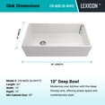 thumbnail image 5 of 36" Fireclay Kitchen Sink, Crestwood Farmhouse Sink, White Fireclay Kitchen sink, Single Bowl Apron Front, Plain Ceramic Farm sink, 5 of 9