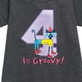 thumbnail image 2 of Pete the Cat -  Happy 4th Birthday - Toddler And Youth Girls Fleece Dress, 2 of 5