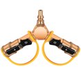 thumbnail image 1 of Labymos 1/4'' RV Propane Quick Connect Fittings Solid Brass 2 Way Y Splitter Adapter for, 1 of 8