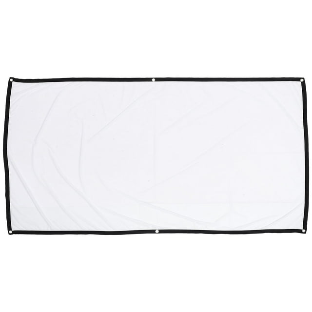 Miangastore Écran de Projecteur Rétractable Blanc Polyester 1Pcs 84 Pouces