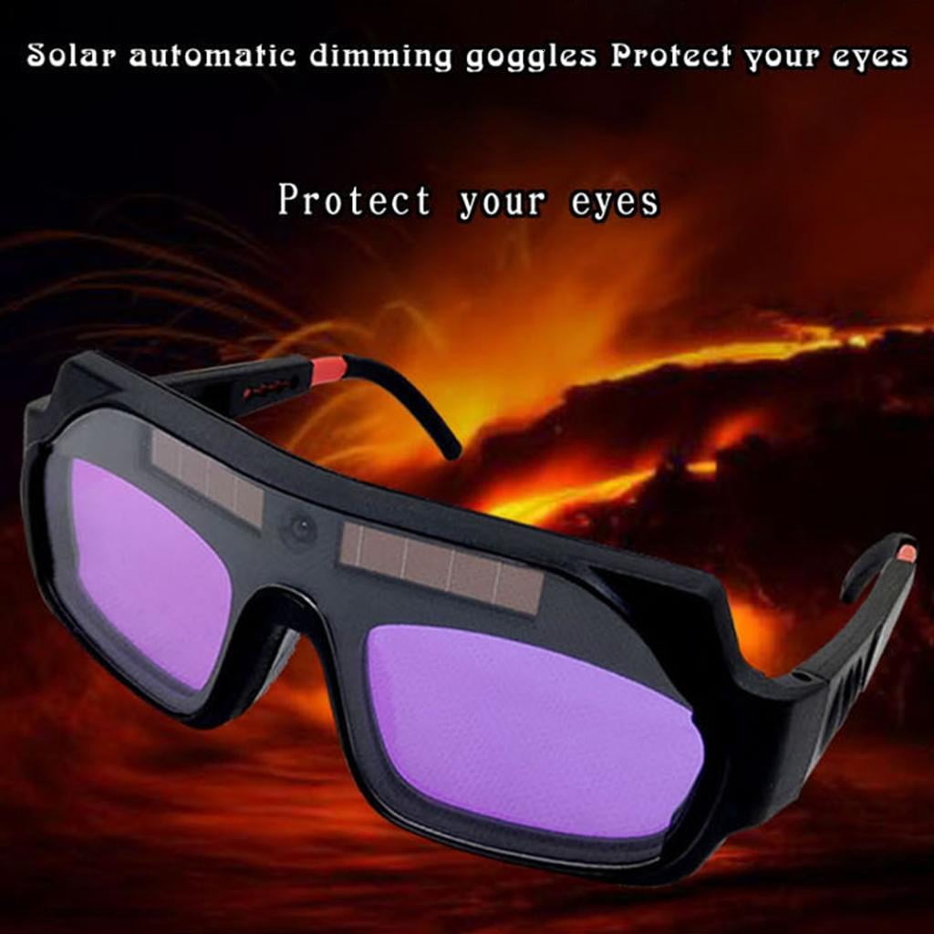 Solar Automatic Darkening Welding Goggles Welder Eyes Glasses Solar Welding Helmets for Welding Machine/Equipment Tool
